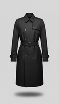 Onyx Black Technical Trench Coat