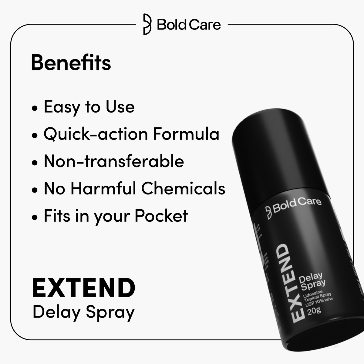 Extend Bold Care Spray For Men With 100% Herbal Ingredients