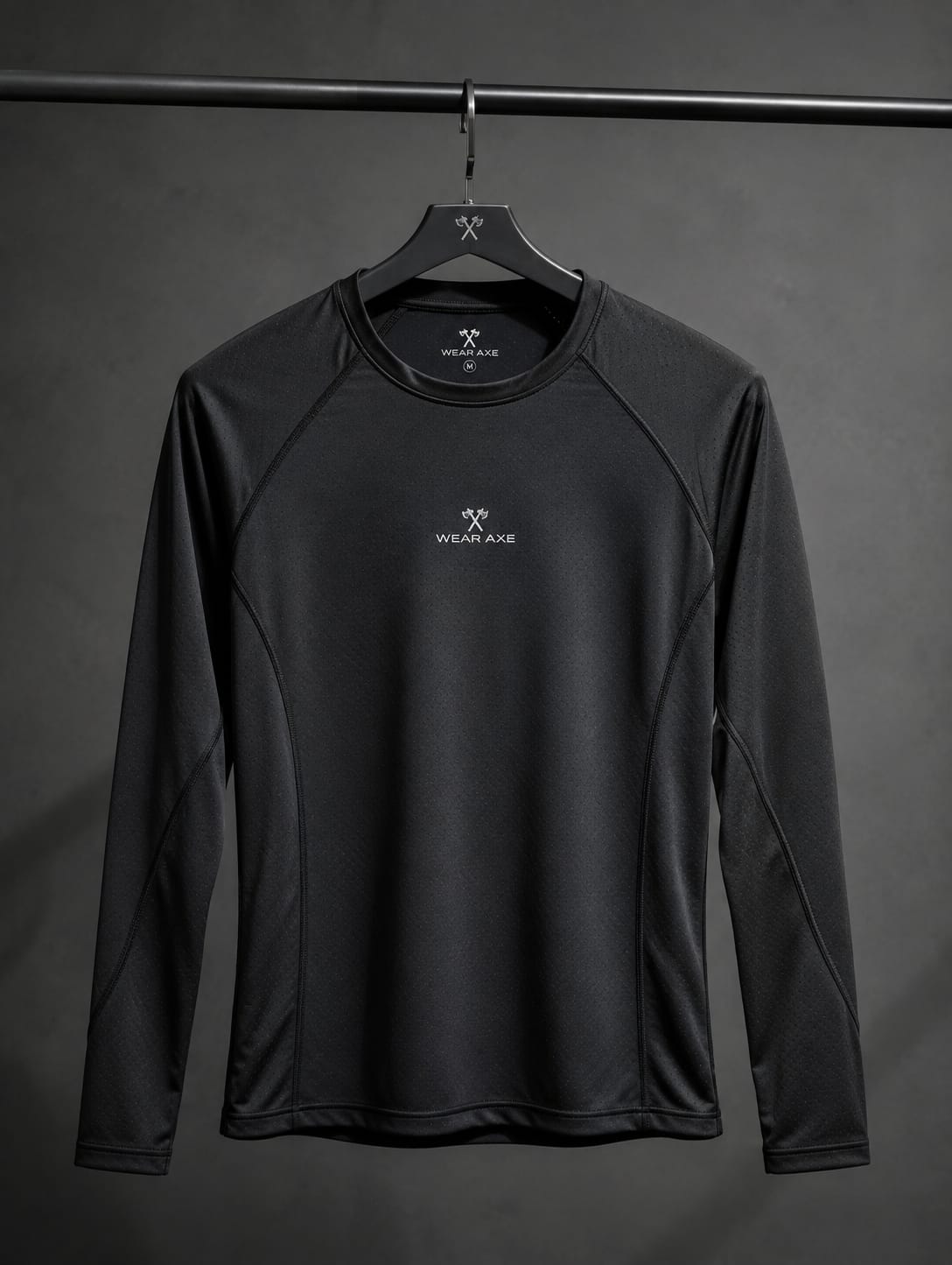 Black Raised Dot Textured Full Sleeve T-Shirt